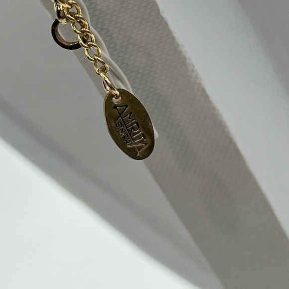 Natasha Gold Tone Multi Layered Disc Long Necklace - Picture 9 of 11